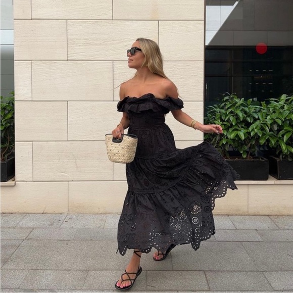 ZARA NWT BLOGGERS FAV EMBROIDERED MIDI DRESS 🌸 - Picture 5 of 11